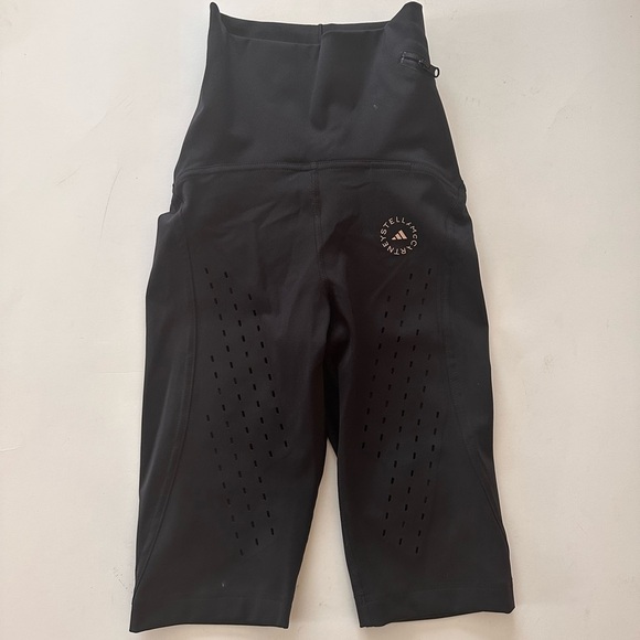 ADIDAS by Stella McCartney BLACK Short leggings with logo - Picture 5 of 8
